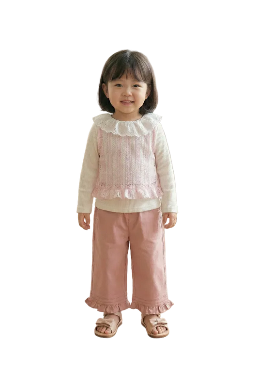 Sweetheart Lace Trim 3-Piece Hampp