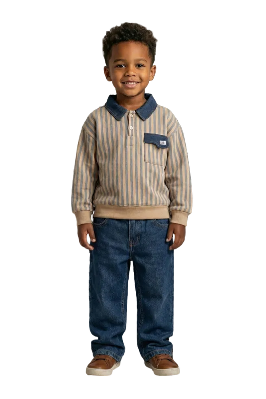 The "Little Prep" Denim Sweatshirt