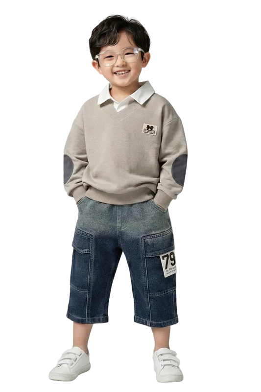 Little Scholar Collared Pullover