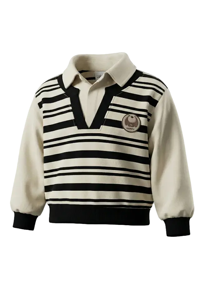 Heritage Collared Striped Sweatshirt Hampp