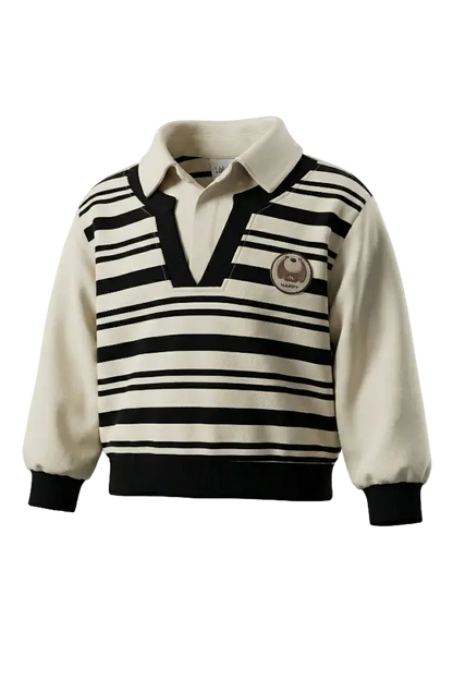 Heritage Collared Striped Sweatshirt Hampp