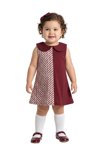 Two-Tone Geometric A-Line Dress Hampp