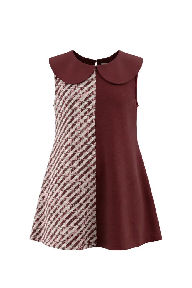 Two-Tone Geometric A-Line Dress Hampp