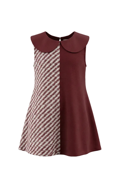 Two-Tone Geometric A-Line Dress Hampp