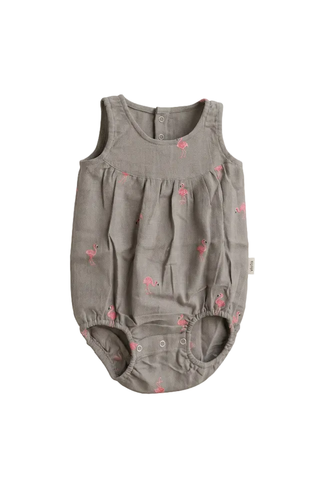 The Grey Flamingo Bubble Romper Hampp