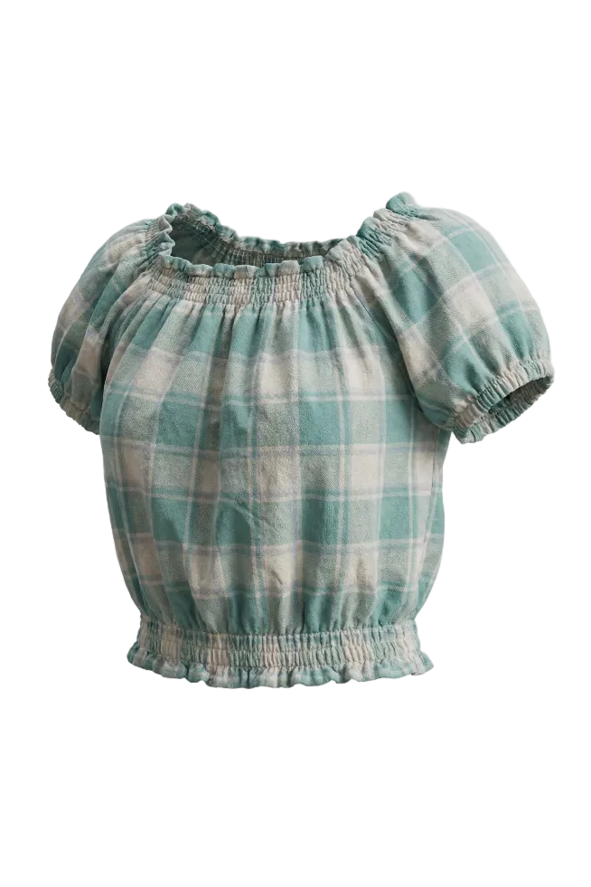 Teal Treasure Puff Top Hampp