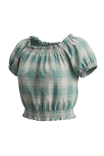 Teal Treasure Puff Top Hampp