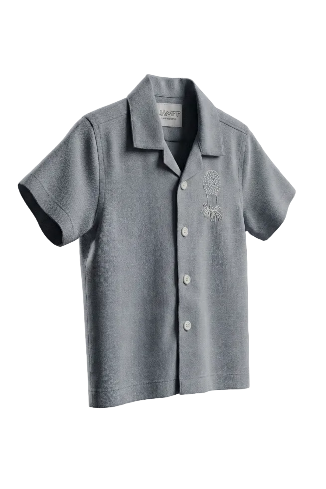 The Ash Grey Linen Shirt Hampp