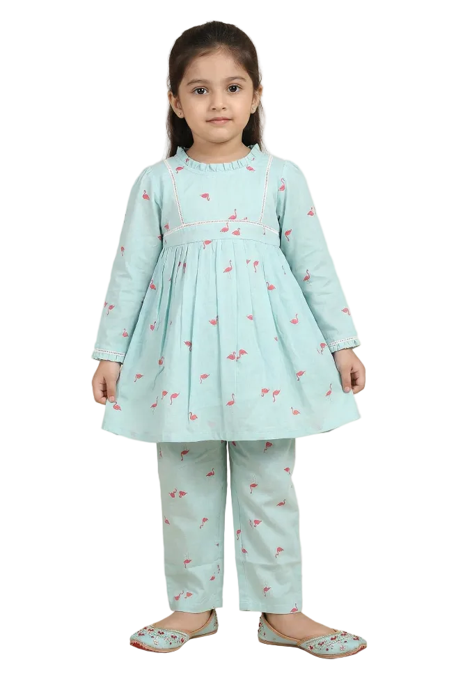 Island Breeze Flamingo Kurti Set Hampp