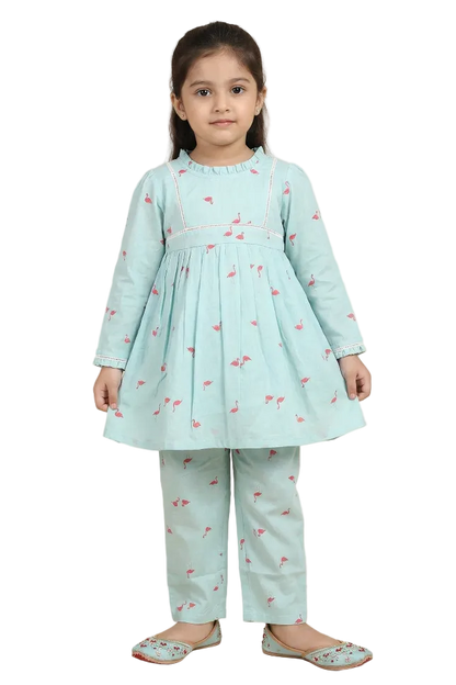 Island Breeze Flamingo Kurti Set Hampp