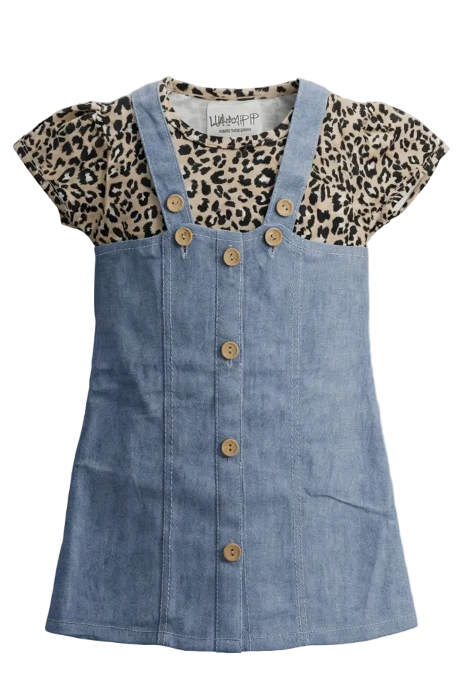 Chambray Button-Front Jumper Hampp