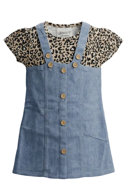 Chambray Button-Front Jumper Hampp