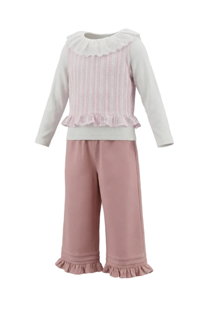 Sweetheart Lace Trim 3-Piece Hampp