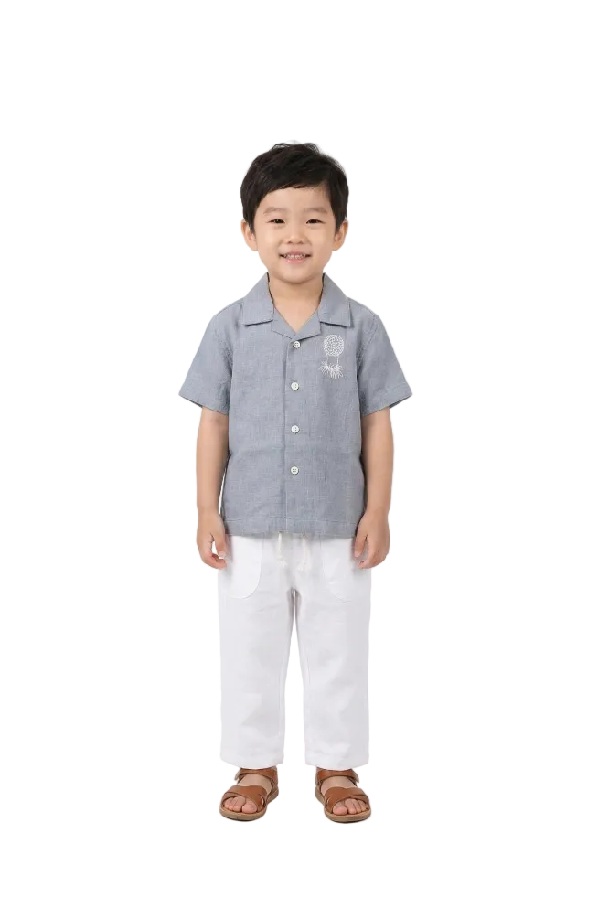 The Ash Grey Linen Shirt Hampp
