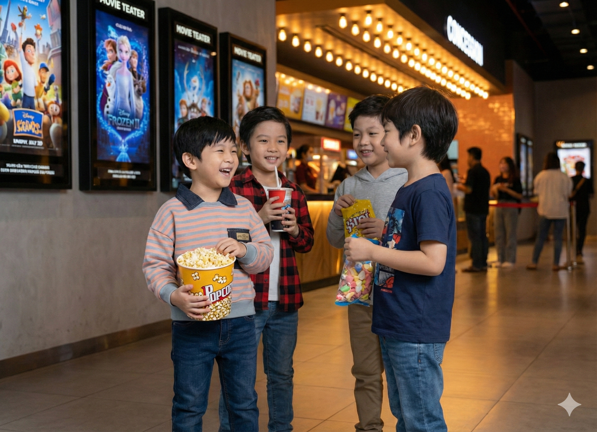 Convertible Denim Collar Striped Pullover