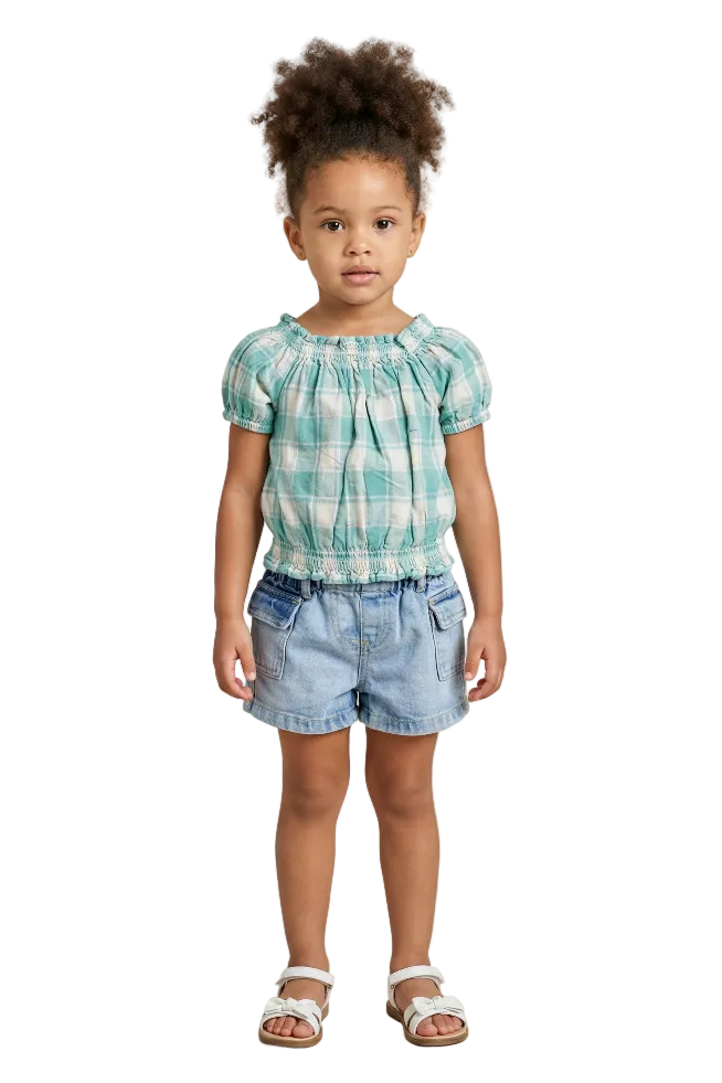 Teal Treasure Puff Top Hampp